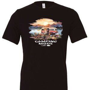 Camping Mode On Crewneck T-Shirt | Many Colors